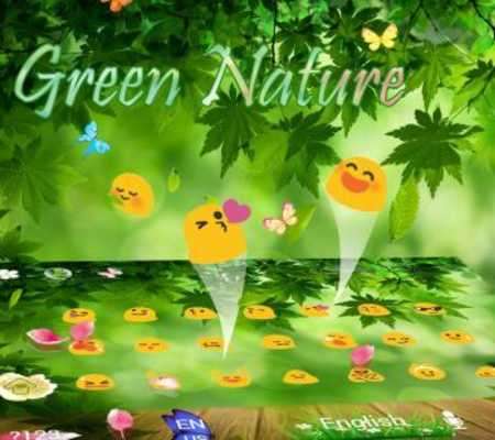Play Green nature Keyboard Theme green leaf 