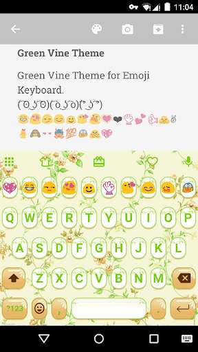 Play APK Green Vine Emoji Keyboard Skin  and enjoy Green Vine Emoji Keyboard Skin with UptoPlay emoji.keyboard.emoticonkeyboard