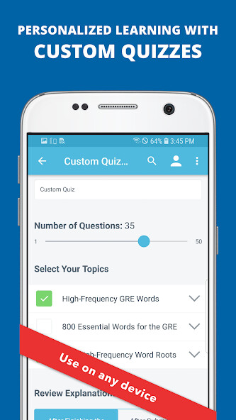 Play APK GRE Vocabulary Flashcards Prep  and enjoy GRE Vocabulary Flashcards Prep with UptoPlay com.gwhizmobile.barrons_essential_gre