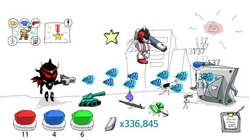 Play Grow Hidden Weapons : Stickman Clicker 