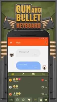 Play Gun and Bullet Keyboard Theme for Snapchat 