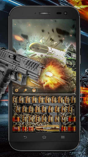 Play APK Gun and bullet Keyboard Theme  and enjoy Gun and bullet Keyboard Theme with UptoPlay keyboard.theme.k820001458