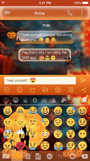 Play APK Halloween Day emoji Keyboard  and enjoy Halloween Day emoji Keyboard with UptoPlay emoji.keyboard.emoticonkeyboard