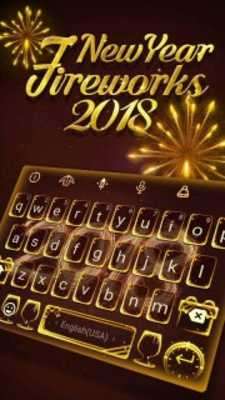 Play Happy New Year Fireworks 2018 Keyboard Theme 