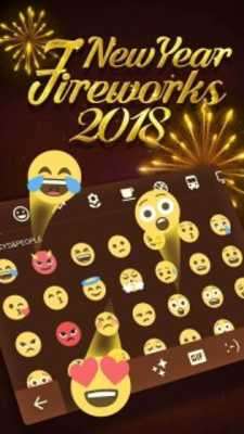 Play Happy New Year Fireworks 2018 Keyboard Theme 