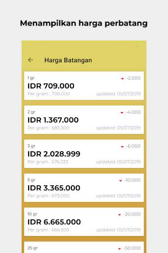 Play APK Harga Emas Logam Mulia Antam  and enjoy Harga Emas Logam Mulia Antam with UptoPlay com.hargaemasantam.aplikasi