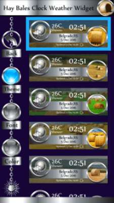 Play Hay Bales Clock Weather Widget 