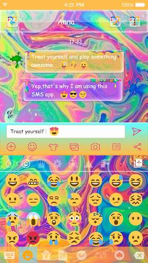 Play Holi Art Emoji Keyboard Theme 