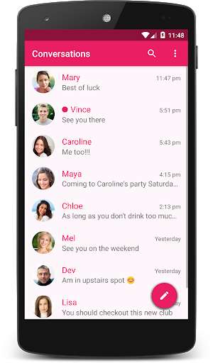 Play APK Hot Pink Theme (chomp)  and enjoy Hot Pink Theme (chomp) with UptoPlay com.p1.chompsms.themes.hot_pink
