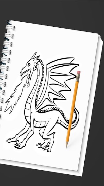 Play APK How to draw dragons  and enjoy How to draw dragons with UptoPlay com.thank4play.drawdragon
