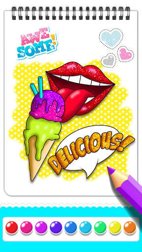 Play ice cream coloring book 