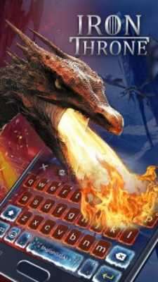 Play Ice & Fire Iron Throne Emoji Keyboard Theme 