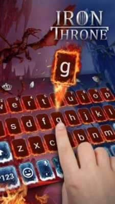Play Ice & Fire Iron Throne Emoji Keyboard Theme 
