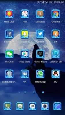 Play Ice Wolf Blue Cool Theme 