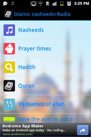 Play APK Islamic Nasheeds + Extra  and enjoy Islamic Nasheeds + Extra with UptoPlay com.andromo.dev236392.app220439