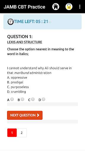 Play APK JAMB 2021 CBT Likely Questions  and enjoy JAMB 2021 CBT Likely Questions with UptoPlay com.jambcbtpractice.app