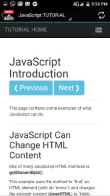 Play JavaScript TUTORIAL OFFLINE 