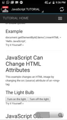 Play JavaScript TUTORIAL OFFLINE 
