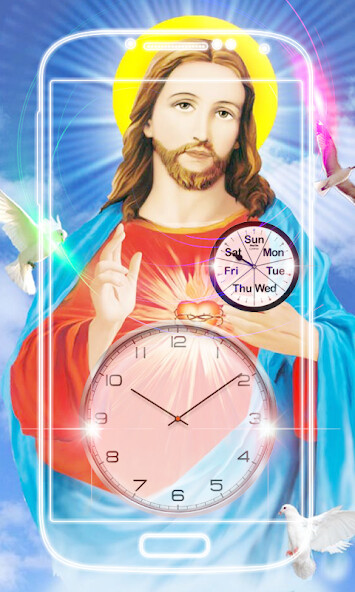 Play APK Jesus Clock Live Wallpaper  and enjoy Jesus Clock Live Wallpaper with UptoPlay ripple.gallary.clock.jesus