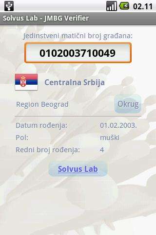 Play APK JMBG Verifier  and enjoy JMBG Verifier with UptoPlay com.solvus_lab.android.jmbg_verifier