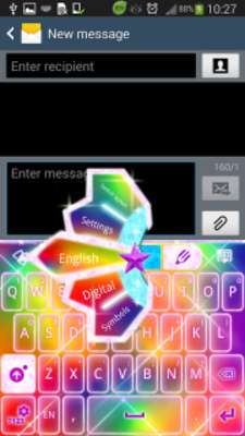 Play Keyboard Color Glitter Theme 