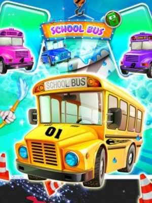 Play Kids School bus wash salon 