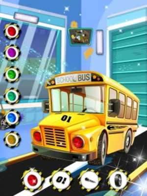 Play Kids School bus wash salon 