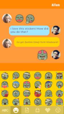 Play Kika Keyboard Zombie Emoji 