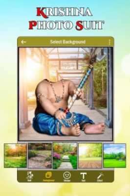 Play Krishna Photo Suit : Janmashtami Photo Frame 
