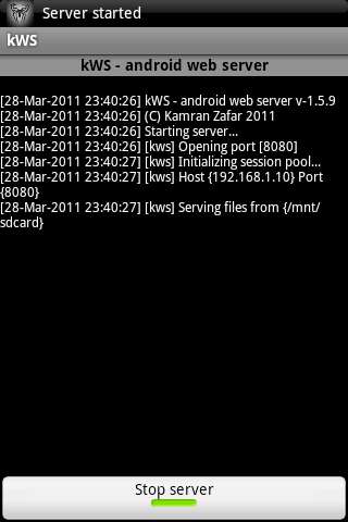 Play APK kWS - Android Web Server  and enjoy kWS - Android Web Server with UptoPlay org.xeustechnologies.android.kws