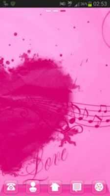 Play Launcher Theme Pink Heart 