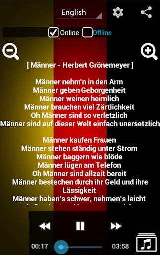 Play APK Learn German with Music  and enjoy Learn German with Music with UptoPlay com.paolo.lyricstranslator.learnGerman