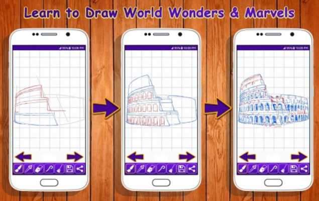World Draw App Video Learn to Draw World Wonders & Marvels online game with UptoPlay