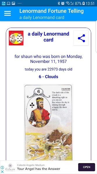 Play APK Lenormand Fortunetelling  and enjoy Lenormand Fortunetelling with UptoPlay com.unicorn.lenor_nl