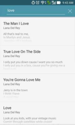 Play Letras de Lana Del Rey 