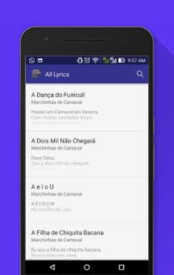 Play Letras Marchinhas de Carnaval 