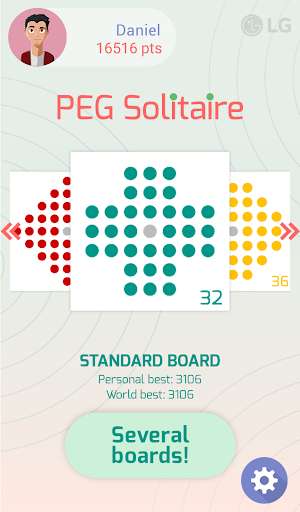 Play APK LG Peg Solitaire  and enjoy LG Peg Solitaire with UptoPlay com.lge.pegsolitaire.v2