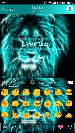 Play APK Light Lion Emoji Keyboard Skin  and enjoy Light Lion Emoji Keyboard Skin with UptoPlay com.kkkeyboard.emoji.keyboard.theme.LightLion