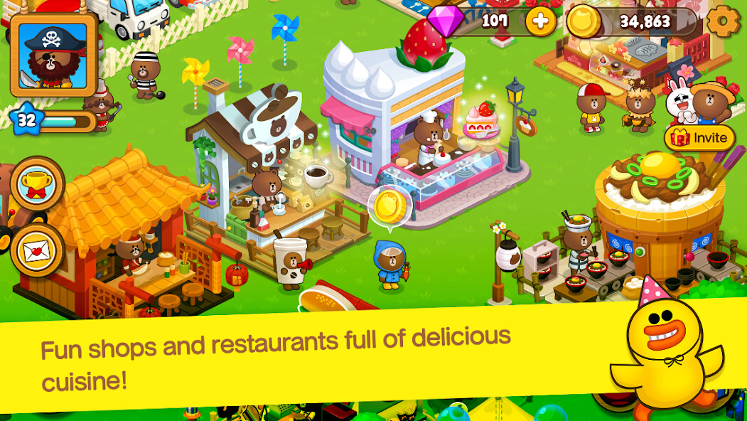 LINE BROWN FARM online game with UptoPlay