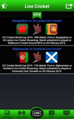Play Live Cricket Matches 