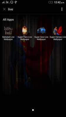 Play Live Wallpaper Super heroes 1 