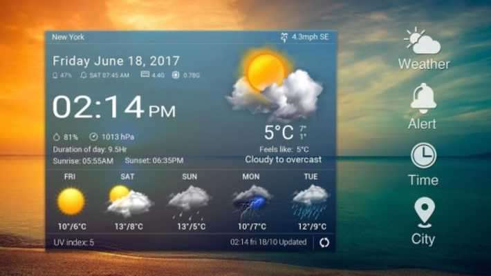 Play Live weather report&humidity 