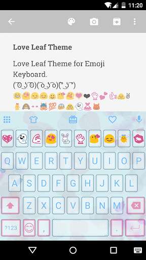 Play APK Love Leaf Emoji Keyboard Theme  and enjoy Love Leaf Emoji Keyboard Theme with UptoPlay com.kkkeyboard.emoji.keyboard.theme.LoveLeaf