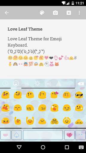 Play APK Love Leaf Emoji Keyboard Theme  and enjoy Love Leaf Emoji Keyboard Theme with UptoPlay com.kkkeyboard.emoji.keyboard.theme.LoveLeaf