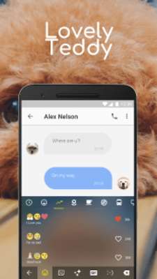 Play Lovely Teddy Emoji Keyboard Theme for Snapchat 