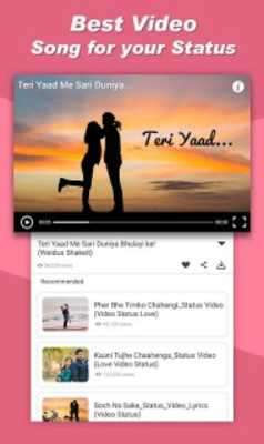 Play Love Video Song Status for Whatsapp 
