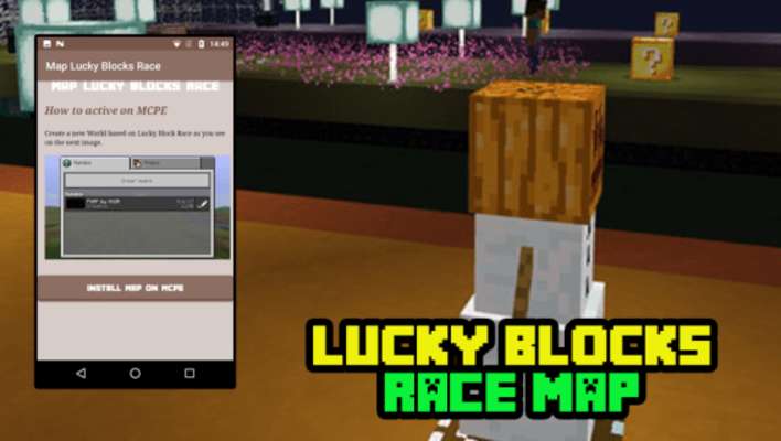 Play Lucky Block Race Map MCPE Play Lucky Block Race Map MCPE