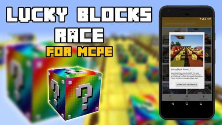 Play Lucky Block Race Maps for MCPE 