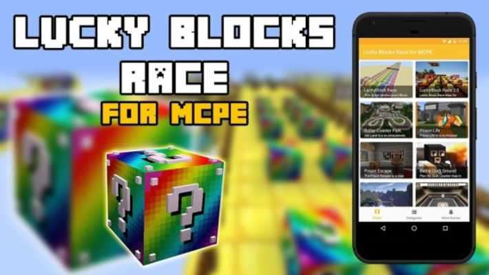 Play Lucky Block Race Maps for MCPE 