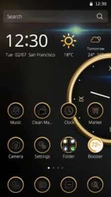 Play Luxury Clock CM Launcher Theme 